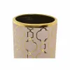 Maljakko DKD Home Decor 13,5 x 13,5 x 36 cm Posliini Pinkki Kullattu Itämainen Kromattu