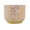 Vase DKD Home Decor Porcelain Pink Golden Oriental (15 x 15 x 41,5 cm)