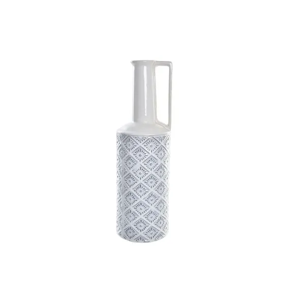 Vāze DKD Home Decor 14 x 14 x 45 cm Porcelāns Zils Balts Vidusjūra