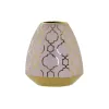 Vase DKD Home Decor Porcelain Pink Golden Oriental Chromed 16 x 16 x 18 cm