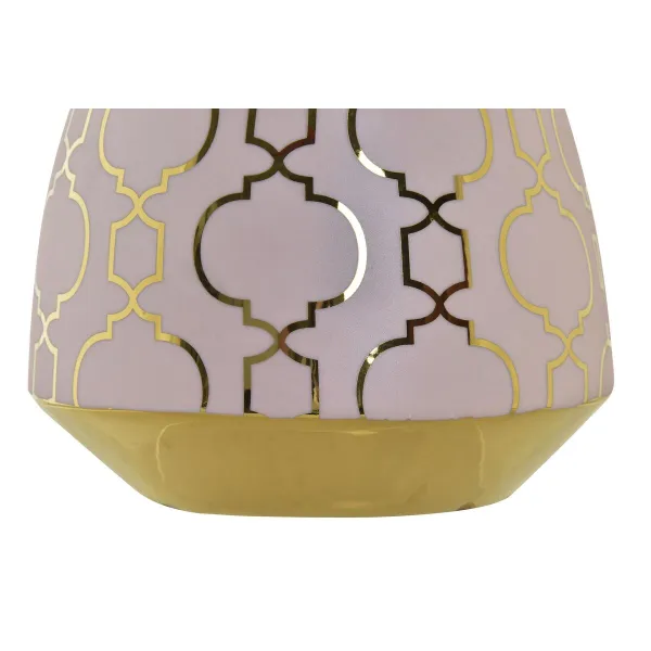 Maljakko DKD Home Decor Posliini Pinkki Kullattu Itämainen Kromattu 16 x 16 x 18 cm