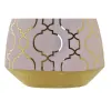 Vaza DKD Home Decor Porcelianas Rožinė Auksinis Rytietiškas Chromuotas 16 x 16 x 18 cm