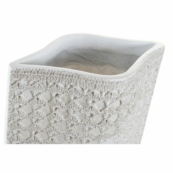 Vāze DKD Home Decor 20 x 12 x 58 cm Balts Sveķi Moderns