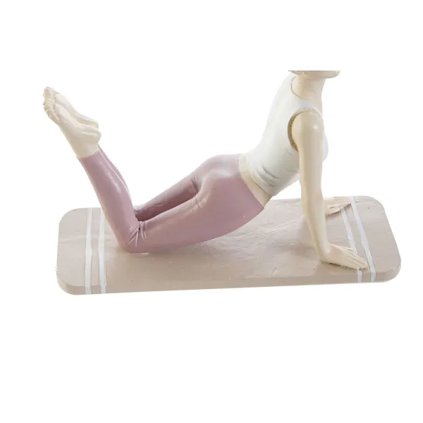 Dekoratyvinė figūrėlė DKD Home Decor Rožinė Yoga Scandi 16 x 6 x 13 cm