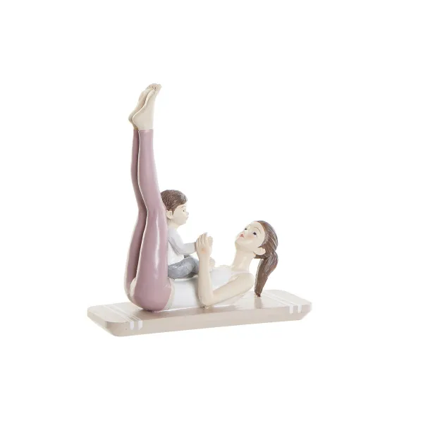 Dekoratyvinė figūrėlė DKD Home Decor Rožinė Yoga Scandi 15,5 x 6,5 x 17 cm