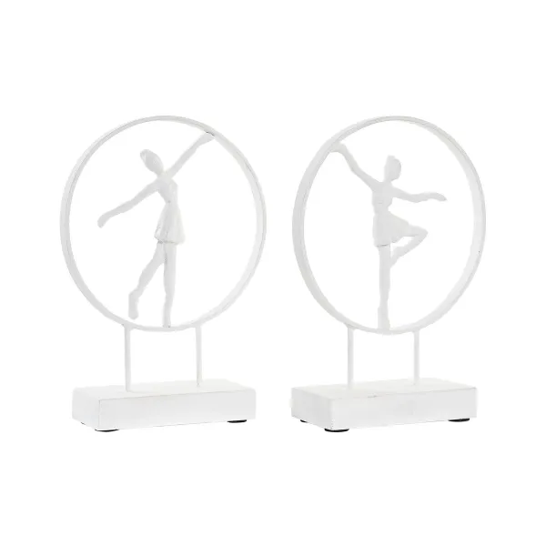 Декоративная фигура DKD Home Decor 23 x 9 x 33 cm Белый Балерина (2 штук)