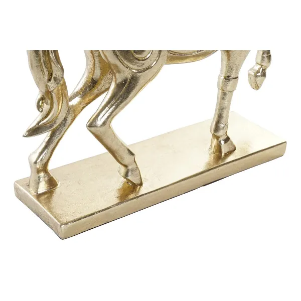 Dekoratīvās figūriņas DKD Home Decor 34 x 9,5 x 33,5 cm Zirgs Sudrabains Bronza (2 gb.)