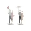 Koristehahmo DKD Home Decor Harmaa Pinkki 18 x 10 x 37 cm Pari (2 osaa)