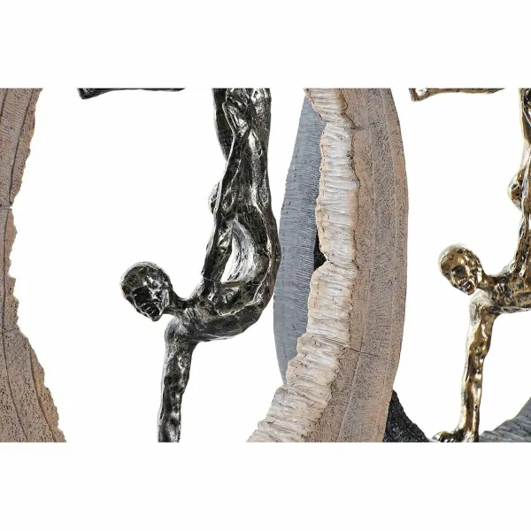 Dekoratyvinė figūrėlė DKD Home Decor 24 x 8 x 36 cm Juoda Auksinis (2 vnt.)