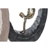 Koristehahmo DKD Home Decor 24 x 8 x 36 cm Musta Kullattu (2 osaa)