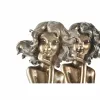 Декоративная фигура DKD Home Decor 9 x 10 x 35 cm Женщина Красный Позолоченный бирюзовый (2 штук)