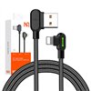 Angle USB Lightning Cable Mcdodo CA-4671 LED, 1.2m (Black)