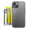 Baseus Glitter Transparent Case and Tempered Glass set for iPhone 14 Plus (black)
