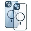 Baseus Frame Transparent Magnetic Case and Tempered Glass set for iPhone 14 Plus (blue)