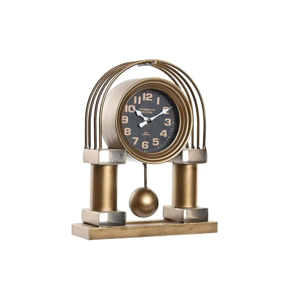 Stalinis laikrodis DKD Home Decor Juoda Auksinis Tradicinis