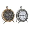 Настольные часы DKD Home Decor Белый Чёрный Позолоченный Серебристый Карта Мира (2 штук)
