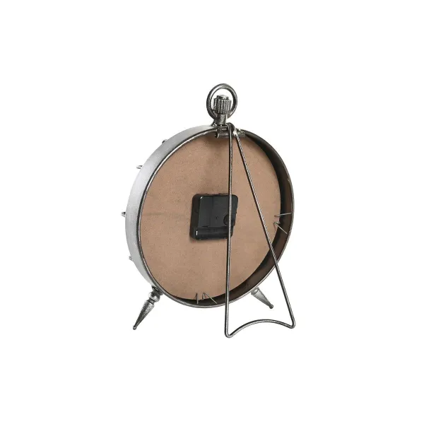 Table clock DKD Home Decor White Black Golden Silver World Map (2 Units)
