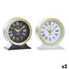 Stalinis laikrodis DKD Home Decor Valkoinen Musta (2 osaa)