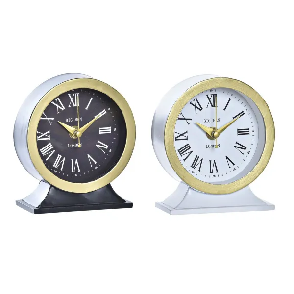 Zegar stołowy DKD Home Decor Valge Must (2 Ühikut)