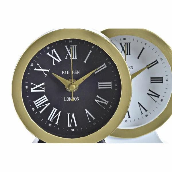 Настольные часы DKD Home Decor Balts Melns (2 gb.)
