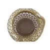 Žibintas DKD Home Decor 26,5 x 26,5 x 22 cm Vanhahtava viimeistely Kristalli Kullattu Metalli Arabi