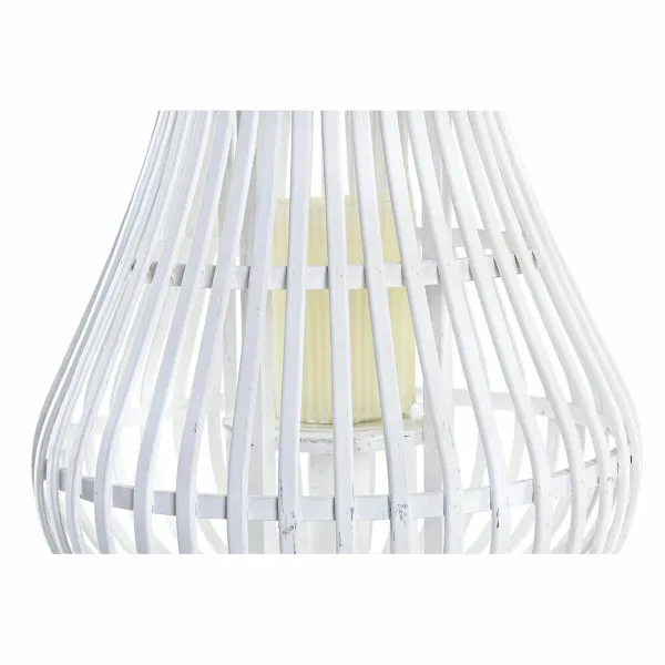 Фонарь DKD Home Decor Balts Daudzkrāsains Metāls Bambuss Stikls Urbāns 30 x 40 cm 29 x 29 x 34 cm