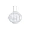 Žibintas DKD Home Decor Stiklas Balta Bambukas (35 x 35 x 29 cm)
