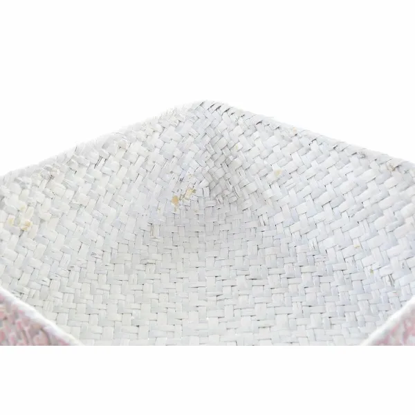 Krepšelio rinkinys DKD Home Decor Natūralus pluoštas Viduržemio Boho 26 x 26 x 9 cm 8,5 cm