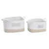 Korisetti DKD Home Decor Valkoinen Kerma 43 x 30 x 23 cm 2 Kappaletta