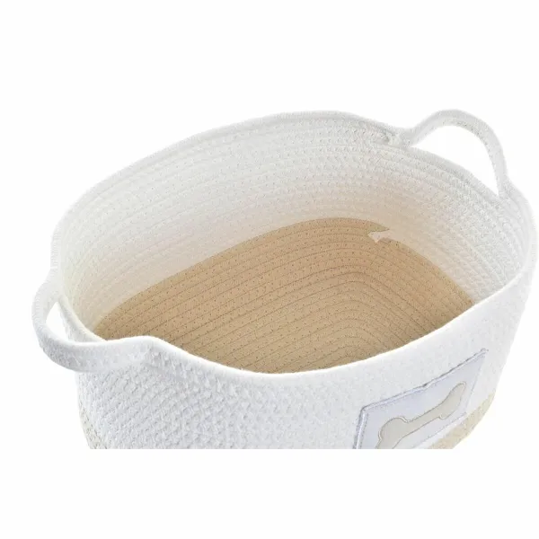 Grozs DKD Home Decor Balts Krēmkrāsa 43 x 30 x 23 cm 2 Daudzums