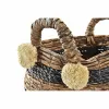 Grozs DKD Home Decor Dabīgā Šķiedra 31 x 31 x 33 cm Koloniāls
