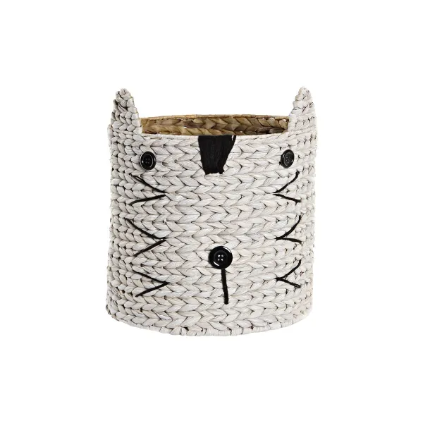 Grozs DKD Home Decor Balts Melns Dabīgā Šķiedra 37 x 37 x 40 cm 4 Kg