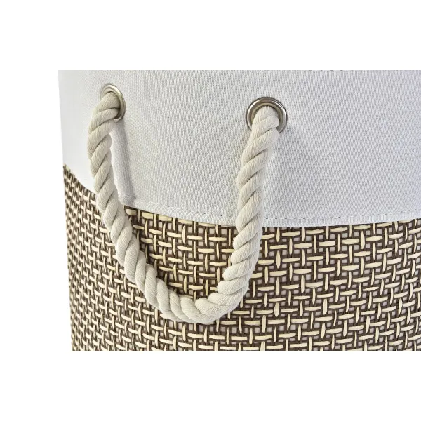 Набор корзин DKD Home Decor Белый Коричневый Серый 40 x 40 x 49 cm 4 кг 3 Предметы (2 штук)