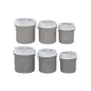 Набор корзин DKD Home Decor Белый Коричневый Серый 40 x 40 x 49 cm 4 кг 3 Предметы (2 штук)