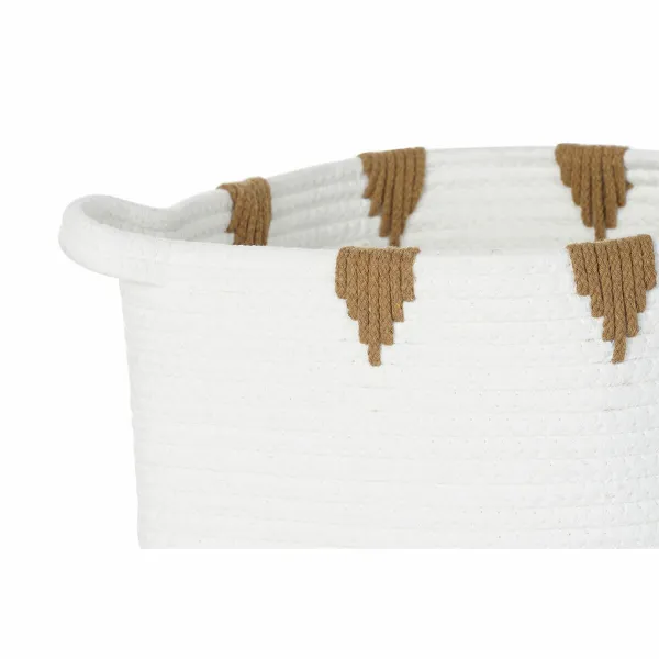 Set of Baskets DKD Home Decor White Black Grey Mustard (3 Units)