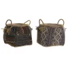 корзина DKD Home Decor Разноцветный Натуральное волокно Boho 30 x 30 x 30 cm 2 Предметы (2 штук)