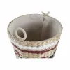 Basket set DKD Home Decor White Black Maroon Natural Natural Fibre (3 Pieces)