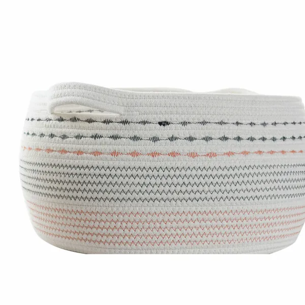 Набор корзин DKD Home Decor Белый Чёрный Оранжевый 52 x 43 x 25 cm 3 Предметы