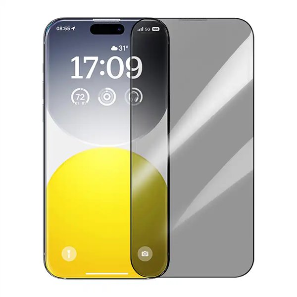 Privacy Protection Tempered Glass Baseus Diamond iPhone 15