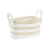 корзина DKD Home Decor Белый Бежевый Натуральное волокно 33 x 16 x 19 cm
