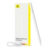 Active stylus Baseus Smooth Writing Series with wireless and cabled charging (White)
