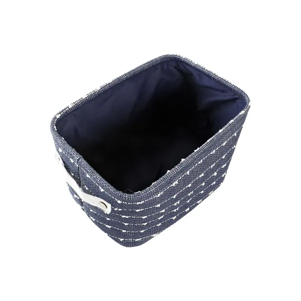 Grozs DKD Home Decor Balts Tumši Zils 38 x 28 x 25 cm 3 Daudzums (3 gb.)