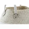 Kori DKD Home Decor Valkoinen Luonnollinen Luonnonkuitu 37 x 37 x 25 cm