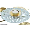 Kynttelikkö DKD Home Decor Peili Kullattu Metalli Mintunvihreä Waterlily (54 x 33 x 8 cm)