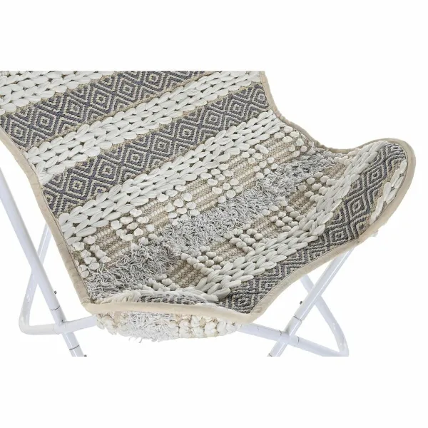 Puutarhasohva DKD Home Decor Valkoinen Harmaa 74 x 65 x 90 cm