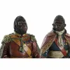 Dekoratīvās figūriņas DKD Home Decor 14 x 12,5 x 31,5 cm Brūns Daudzkrāsains Koloniāls Gorilla (2 gb.)