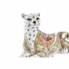 Decorative Figure DKD Home Decor White Orange Leopard Colonial 24 x 10 x 12 cm