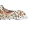 Dekoratyvinė figūrėlė DKD Home Decor Balta Oranžinė Leopardas 24 x 10 x 12 cm