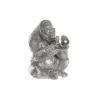 Koristehahmo DKD Home Decor Hopeinen Siirtomaatyylinen Gorilla 38,5 x 33 x 43,5 cm