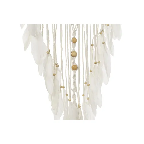 Sapnų gaudyklė DKD Home Decor Balta Spalvotas Natūralus Pluksnos Boho 52 x 1 x 145 cm (1 vnt.)
